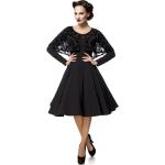 Belsira - Rockabilly Kort klänning - Retrokleid mit Cape - XS XL - för Dam - svart