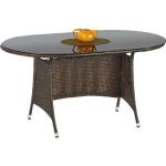 Benin matbord 150x90 cm - Mörkbrun konstrotting + Fläckborttagare för möbler