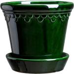 Smaragdgröna Keramikkrukor med diameter 14cm - 14 cm 