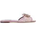 Rosa Sandaletter med strass från Dolce & Gabbana i storlek 35 för Damer 