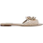 Blommiga Sandaletter med strass från Dolce & Gabbana i storlek 36 med öppen tå i Läder för Damer 