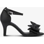 Svarta Sandaletter från Bianco Footwear i storlek 41 med Klackhöjd 5cm till 7cm i Satin för Damer 