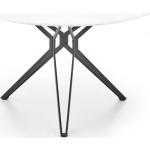 Vita Runda matbord Högglansiga från Skånska Möbelhuset med diameter 120cm i Metall 