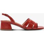 Röda Sandaletter från Bibi Lou i storlek 37 med Fyrkantig tå med Klackhöjd 3cm till 5cm i Läder för Damer 
