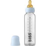 Babyblåa Nappflaskor i glas i Glas 