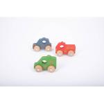 Gröna Leksaksbilar i Trä för barn 12 till 24 mån med Polis-tema 