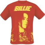 Röda Billie Eilish T-shirts i Storlek S i Bomull för Herrar 