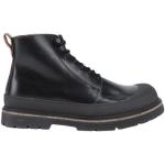 Svarta Ankle-boots från Birkenstock på rea i storlek 42 med Blockklack med Snörning med rundad tå i Läder för Herrar 