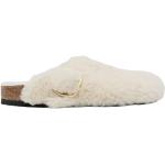 Vita Slip in-sandaler från Birkenstock Boston på rea med Spännesknäppning i Lammskinn för Damer 