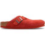Röda Slip in-sandaler från Birkenstock Boston i Mocka för Damer 