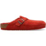 Röda Slip in-sandaler från Birkenstock Boston i Mocka för Herrar 
