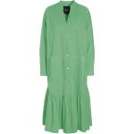 Gröna V-ringade klänningar med volang från Bitte Kai Rand på rea i Storlek XL med V-ringning för Damer 
