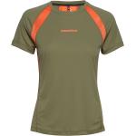 Black Feather Tee Sport T-shirts & Tops Short-sleeved Khaki Green Newline