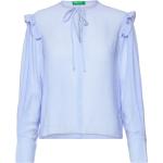 Blåa Långärmade Långärmade blusar från United Colors of Benetton Colors i Storlek XS för Damer 