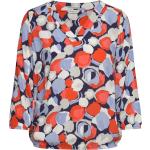 Marinblåa Långärmade Långärmade blusar från Tom Tailor i Storlek S med V-ringning för Damer 