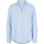 Blåa Långärmade Långärmade blusar från Tom Tailor i Storlek S för Damer 