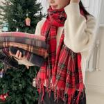 Vinter Jul Kashmir halsdukar i Storlek S för Damer 