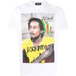 Vita Kortärmade Bob Marley Kortärmade T-shirts från DSQUARED2 på rea i Storlek S för Herrar 