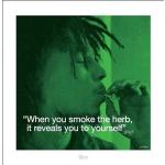 Bob Marley konsttryck, papper, flerfärgad, 40 x 40 cm
