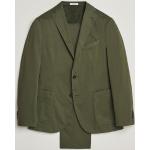 Boglioli K Jacket Cotton Satin Suit Forest Green