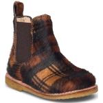 Booties - Flat - With Zipper Brown ANGULUS