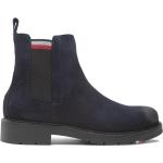 Mörkblåa Chelsea-boots från Tommy Hilfiger på rea i storlek 44 i Mocka för Herrar 