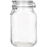 Bormioli 2 liter förvaringsburk i glas med lock och metalllås
