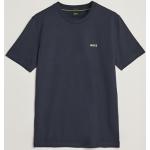 Mörkblåa Kortärmade Kortärmade T-shirts från HUGO BOSS Boss Green i Storlek S med Rund ringning i Bomull för Herrar 