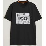 Svarta Kortärmade Kortärmade T-shirts från HUGO BOSS Boss Orange i Storlek S med Rund ringning i Bomull för Herrar 