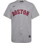 Gråa Kortärmade Boston Red Sox Kortärmade T-shirts från Nike i Storlek S i Jerseytyg 