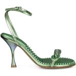 Gröna Sandaletter från BOTTEGA VENETA på rea med Klackhöjd 7cm till 9cm i Läder för Damer 