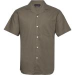 Khaki Kortärmade Linneskjortor från Clean Cut i Storlek S 