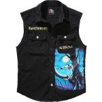Blåa Ärmlösa Iron Maiden T-shirts stora storlekar från Brandit Vintage på rea i Storlek 3 XL i Bomull för Herrar 