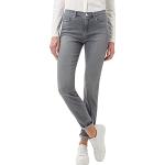 Ljusgråa Slim fit jeans från Brax Shakira med W36 i Storlek L i Denim för Damer 