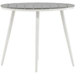Gråa Runda matbord med diameter 90cm i Aluminium 