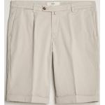 Briglia 1949 Pleated Cotton Shorts Beige