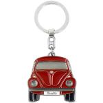 BRISA VW Collection – Volkswagen emalj metall nyckelring tillbehör nyckelhållare i skalbagge insektsdesign (fram/röd)
