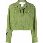 Vintage Hållbara Gröna Linnekavajer från Dior i Storlek S för Damer 