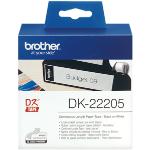 Etiketter BROTHER Löpande bred tejp DK-22205, 62mm x 30m