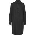 Svarta A-linjeformade klänningar i Mjukt läder för Damer 