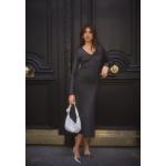 Svarta Stickade klänningar med glitter från Bubbleroom i Storlek S med V-ringning för Damer 
