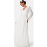 Vita V-ringade klänningar i Storlek XL med V-ringning för Damer 