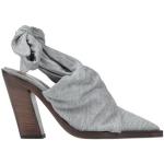 Gråa Slip in-sandaler från Burberry i storlek 36 med spetsig tå i Textil för Damer 