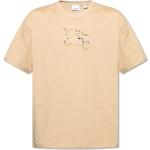 Beige Kortärmade T-shirts från Burberry i Storlek L i Bomull för Herrar 