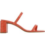 Sommar Korallröda Slip in-sandaler i Läder för Damer 