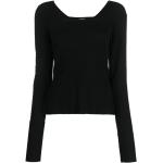 Svarta Långärmade Stickade tröjor från BY Malene Birger för Damer 