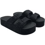 Svarta Sandaletter med kilklack med glitter på rea Vattentäta i storlek 40 i PVC för Damer 