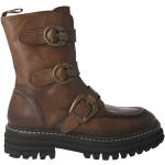 Formella Bruna Ankle-boots med Dragkedja med Klackhöjd 3cm till 5cm i Läder för Damer 