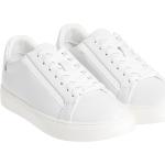 Vita Skinnsneakers från Calvin Klein på rea i storlek 38 med Snörning i Läder för Damer 