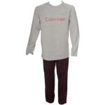 Gråa Långärmade Pyjamasbyxor från Calvin Klein X i Storlek XL i Bomull för Herrar 